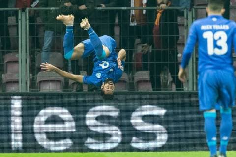 Sport Bilder des Tages Felipe Augusto De Almeida of FC Porto celebrate his goal during the UEFA Champions League group D match between Galatasaray AS and FC Porto at Ali Sami Yen Spor Kompleksi on December 11, 2018 in Istanbul, Turkey. UEFA Champions League 2018 2019 xVIxVIxImagesx xGerritxvanxKeulenxIVx 13045422
