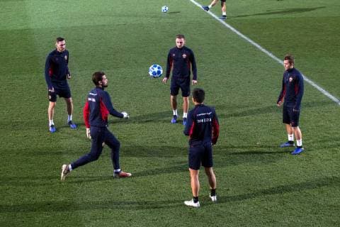 CSKA Moscow s players participate in a training session of the team at the Valdebebas sports city, in Madrid, Spain, 11 December 2018. CSKA Moscow will face Real Madrid tomorrow at the Santiago Bernabeu stadium. CSKA Moscow s training session !ACHTUNG: NUR REDAKTIONELLE NUTZUNG!  Copyright: xRodrigoxJimenezx GRAF5309 20181211-636801562996055355