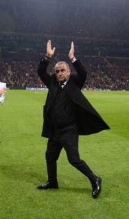 Coach Fatih Terim of Galatasaray during the Champions League group D match between Galatasaray and Porto at Turk Telkom Stadium n Istanbul , Turkey on December 11 , 2018. 