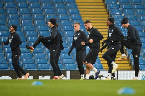 11 12 2018 xmeix Football UEFA Champions League TSG 1899 Hoffenheim Press conference Final training emspor v l The Hoffenheim team DFL DFB REGULATIONS PROHIBIT ANY USE OF PHOTOGRAPHS as IMAGE SEQUENCES and or QUASI VIDEO Manchetser prio:1