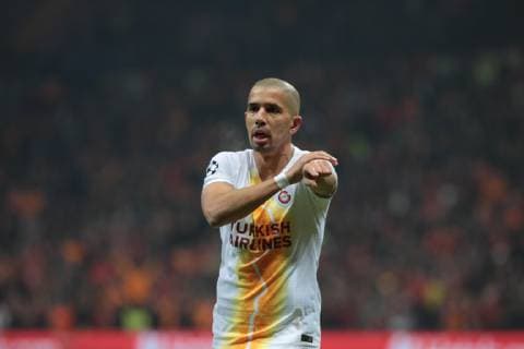 Sofiane Feghouli of Galatasaray during the Champions League group D match between Galatasaray and Porto at Turk Telkom Stadium n Istanbul , Turkey on December 11 , 2018. 