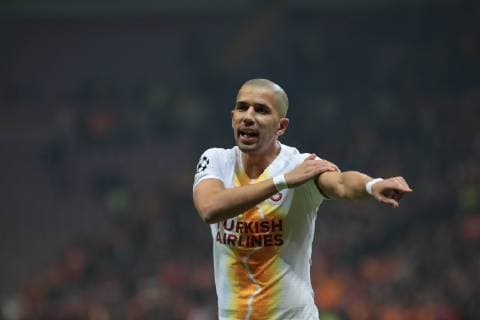 Sofiane Feghouli of Galatasaray during the Champions League group D match between Galatasaray and Porto at Turk Telkom Stadium n Istanbul , Turkey on December 11 , 2018. 