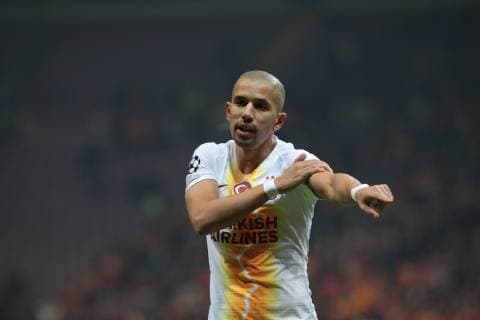 Sofiane Feghouli of Galatasaray during the Champions League group D match between Galatasaray and Porto at Turk Telkom Stadium n Istanbul , Turkey on December 11 , 2018. 
