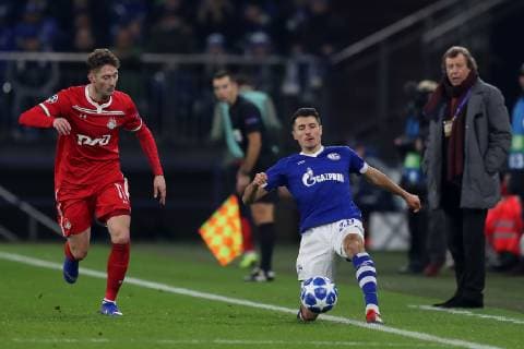 Anton Miranchuk locomotive Moscow and Alessandro Andre Schöpf FC Schalke 04 at the Champions League game season 2018 19 FC Schalke 04 locomotive Moscow Copyright Thomas Pakusch Copyright: Thomas Pakusch