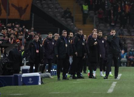 Coach Fatih Terim of Galatasaray during the Champions League group D match between Galatasaray and Porto at Turk Telkom Stadium n Istanbul , Turkey on December 11 , 2018. 
