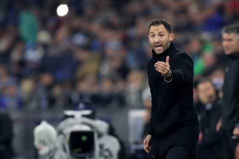 Chief coach Domenico Tedesco FC Schalke 04 at the Champions League game season 2018 19 FC Schalke 04 locomotive Moscow Copyright Thomas Pakusch Copyright: Thomas Pakusch