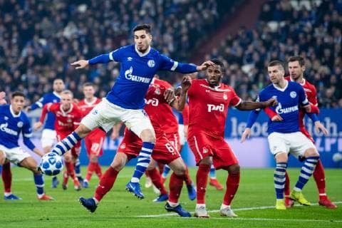 11 12 2018 xkvx Football UEFA Champions League FC Schalke 04 Lok Moskau emspor v l Suat Serdar S04 Schalke 04 DFL DFB REGULATIONS PROHIBIT ANY USE OF PHOTOGRAPHS as IMAGE SEQUENCES and or QUASI VIDEO Gelsenkirchen