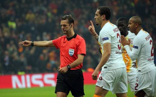 Referee Aliaksei Kulbakov Galatasaray - Porto Uefa Champions League Game at Turk Telekom Arena, Istanbul, 11th Dec. 2018  Copyright: TolgaxAdanali 16205244