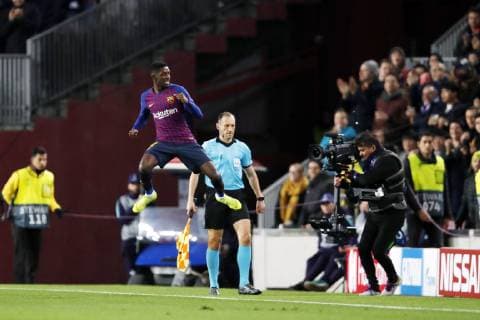 Ousmane Dembele of FC Barcelona Barca during the UEFA Champions League group B match between FC Barcelona and Tottenham Hotspur FC at the Camp Nou stadium on December 11, 2018 in Barcelona, Spain UEFA Champions League 2018 2019 xVIxVIxImagesx xMauricexvanxSteenxIVx 13046455