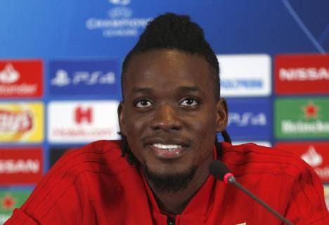 December 11, 2018 - Kyiv, Ukraine - Lyon s Bertrand Traore during the press conference PK Pressekonferenz in Hyatt Regency Hotel in Kyiv, Ukraine, December 11, 2018. Match Champions League Group F between Shakhtar Donetsk and Lyon will be held tomorrow at the NSC Olimpiyskiy. Press conference of Lyon coach Bruno Genesio in Kyiv - ZUMAs334 87532255st Copyright: xAnatoliixStepanovx