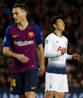 Tottenham s Korean midfielder Heung-Min Son during the UEFA Champions League groups phase match between FC Barcelona Barca and Tottenham Hotspur, at the Camp Nou stadium, in Barcelona, Catalonia, Spain, 11 December 2018. Barcelona vs. Tottenham Hotspur !ACHTUNG: NUR REDAKTIONELLE NUTZUNG!  Copyright: xEnricxFontcubertax GRAF5480 20181211-636801650705177634