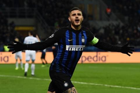 Db Milano 11 12 2018 - Champions League Inter-PSV Eindhoven foto Daniele Buffa Image nella foto: esultanza gol Mauro Icardi 