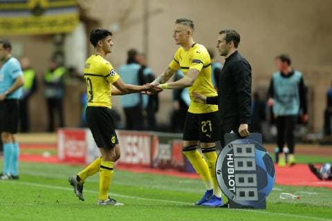 v l Mahmoud Dahoud Dortmund will be replaced for him Marius Wolf Dortmund will play AS Monaco vs Borussia Dortmund Soccer Champions League 11 12 2018 AS Monaco vs Borussia Dortmund Soccer Champions League 11 12 2018 Monaco Copyright: xEIBNER MarioxHommesx EP_MHS