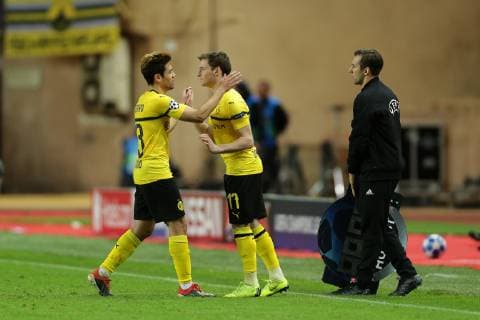 v l Raphael Guerreiro Dortmund will be replaced for him Sergio Gomez Dortmund will play AS Monaco vs Borussia Dortmund Soccer Champions League 11 12 2018 AS Monaco vs Borussia Dortmund Soccer Champions League 11 12 2018 Monaco Copyright: xEIBNER MarioxHommesx EP_MHS