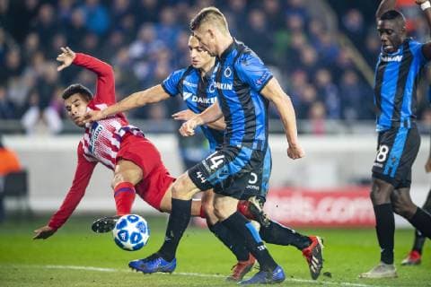 b44;, Sofyan Amrabat midfielder of Club Brugge FOOTBALL : Club Bruges vs Atletico Madrid - Ligue des Champions - 11 12 2018 PhotoNews Panoramic 