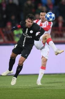 JUAN BERNAT Huan Bernat football PSG Paris Saint Germain during UEFA Champions League match against Crvena zvezda at Rajko Mitic stadium, Belgrade 11.12.2018. MarkoxMetlas 