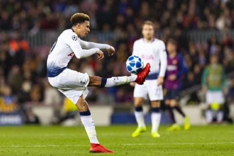 11 12 2018 xslx Football Champions League FC Barcelona Tottenham Hotspur emspor v l Dele Tottenham Hotspur DFL DFB REGULATIONS PROHIBIT ANY USE OF PHOTOGRAPHS as IMAGE SEQUENCES and or QUASI VIDEO Barcelona