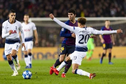 11 12 2018 xslx Football Champions League FC Barcelona Tottenham Hotspur emspor v l Alena FC Barcelona Dele Tottenham Hotspur DFL DFB REGULATIONS PROHIBIT ANY USE OF PHOTOGRAPHS as IMAGE SEQUENCES and or QUASI VIDEO Barcelona