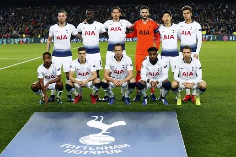 Tottenham team group Mannschaftsbild Totale line-up (Tottenham), DECEMBER 11, 2018 - Football Soccer : UEFA Champions League Group B match between FC Barcelona Barca 1-1 Tottenham Hotspur FC at Camp Nou stadium in Barcelona, Spain. Noxthirdxpartyxsales  (93439383)
