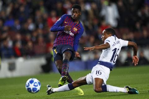 Ousmane Dembele (Barcelona), DECEMBER 11, 2018 - Football Soccer : UEFA Champions League Group B match between FC Barcelona Barca 1-1 Tottenham Hotspur FC at Camp Nou stadium in Barcelona, Spain. Noxthirdxpartyxsales  (93439491)