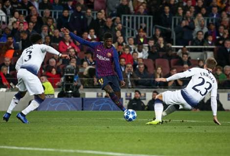 December 11, 2018 - Barcelona, Catalonia, Spain - Ousmane Dembele during the match between FC Barcelona Barca and Tottenham Hotspur FC, corresponding to the week 6 of the UEFA Champions League, played at the Camp Nou Stadium on 11th December 2018 in Barcelona, Spain. ( Urbanandsport NurPhoto) FC Barcelona v Tottenham Hotspur - UEFA Champions League Group B  - ZUMAn230 20181211_zaa_n230_692 Copyright: xJoanxVallsx