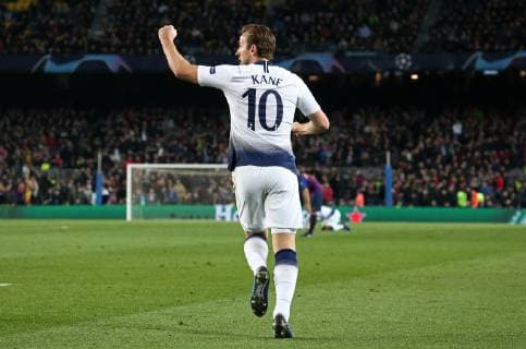 December 11, 2018 - Barcelona, Catalonia, Spain - Harry Kane celebration during the match between FC Barcelona Barca and Tottenham Hotspur FC, corresponding to the week 6 of the UEFA Champions League, played at the Camp Nou Stadium on 11th December 2018 in Barcelona, Spain. ( Urbanandsport NurPhoto) FC Barcelona v Tottenham Hotspur - UEFA Champions League Group B  - ZUMAn230 20181211_zaa_n230_700 Copyright: xJoanxVallsx