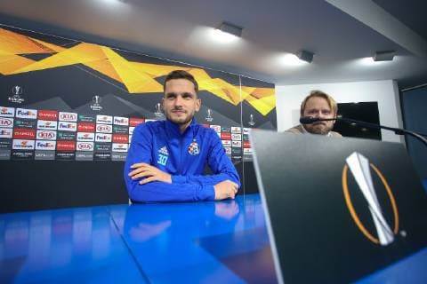 PXL_GNK Dinamo press concerence - Zagreb, Croatia 12.12.2018., Zagreb, Croatia - GNK Dinamo press conference PK Pressekonferenz on the occasion of UEFA Champions League football match with RSC Anderlecht. Petar Stojanovic.  LukaxStanzl PIXSELL