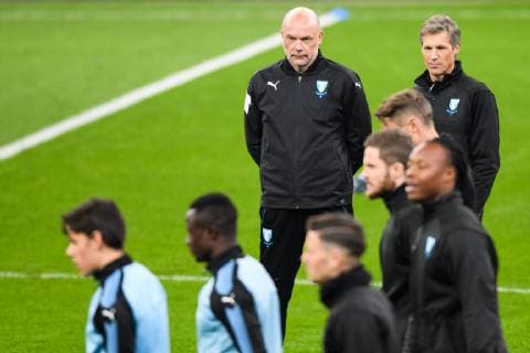 181212 Head coach Uwe Rösler and assistant coach Jens Fjellström of Malmö FF during a training session ahead of the European league match between Besiktas and Malmö FF on December 12, 2018 in Istanbul Photo Petter Arvidson BILDBYRAN Code PA 92174, detectedSourceLanguage  Copyright: PETTERxARVIDSON BB181212PA061