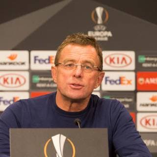 RB Leipzig PK Football EL Leipzig 12 12 2018 Red Bull Arena Football Euro League RB Leipzig Press conference before the match against Trondheim In the picture coach Ralf Rangnick