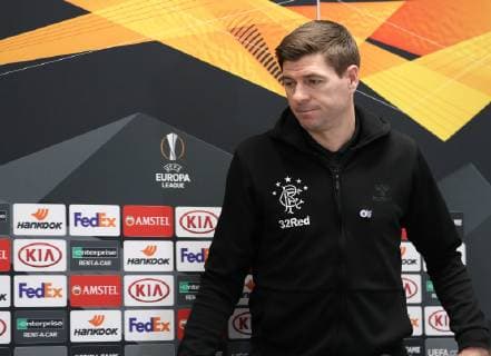 SOCCER - UEFA EL, Rapid vs Rangers VIENNA,AUSTRIA,12.DEC.18 - SOCCER - UEFA Europa League, group stage, SK Rapid Wien vs Glasgow Rangers, preview, press conference PK Pressekonferenz Rangers. Image shows head coach Steven Gerrard (Rangers). Keywords: Wien Energie. GEPAxpictures xChristianxOrt