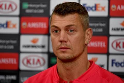 SOCCER - UEFA EL, Celtic vs RBS GLASGOW,SCOTLAND,12.DEC.18 - SOCCER - UEFA Europa League, group stage, Celtic Glasgow vs Red Bull Salzburg, preview, press conference PK Pressekonferenz of RBS. Image shows Alexander Walke (RBS). GEPAxpictures xFlorianxErtl
