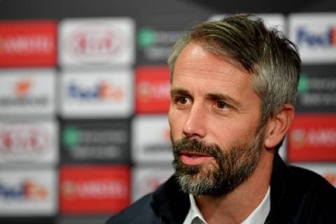 SOCCER - UEFA EL, Celtic vs RBS GLASGOW,SCOTLAND,12.DEC.18 - SOCCER - UEFA Europa League, group stage, Celtic Glasgow vs Red Bull Salzburg, preview, press conference PK Pressekonferenz of RBS. Image shows head coach Marco Rose (RBS). GEPAxpictures xFlorianxErtl