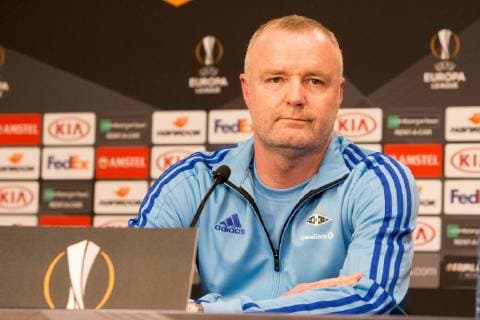 Trondheim PK Football EL Leipzig 12 12 2018 Red Bull Arena Football Euro League Rosenborg Trondheim Press conference before the match against RB Leipzig In the picture coach Rini Coolen Trondheim