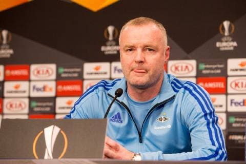 Trondheim PK Football EL Leipzig 12 12 2018 Red Bull Arena Football Euro League Rosenborg Trondheim Press conference before the match against RB Leipzig In the picture coach Rini Coolen Trondheim