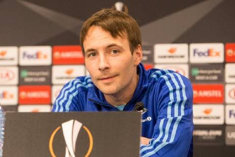 Trondheim PK Soccer EL Leipzig 12 12 2018 Red Bull Arena Soccer Euro League Rosenborg Trondheim Press conference before the match against RB Leipzig Mike Jensen Trondheim