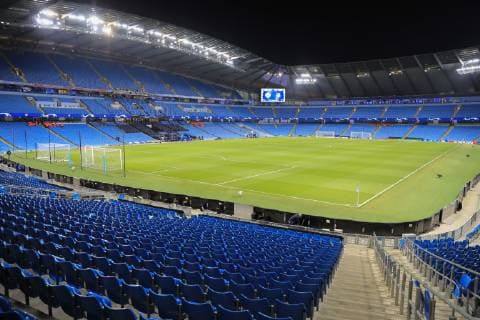 12th December 2018, Etihad Stadium, Manchester, England; UEFA Champions League football, Manchester City versus Hoffenheim; View inside the Etihad stadium before fans start to enter  ActionPlus12087125 ConorxMolloy