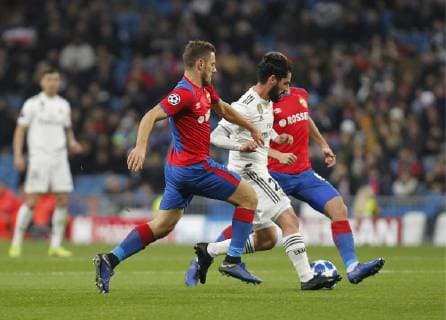 Soccer match between Real Madrid and CSK of the Champions League 2018 2019 held at the Santiago Bernabeu stadium in Madrid Photo Jose Cuesta 261 Cordon Press Isco Cordon Press  xJosexLuisxCuestax xx