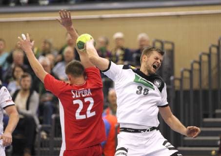 Photo Fabian Böhm Germany vs. Marek Szpera Handball International match in Rostock on Wed 12 12 2018 Germany Poland