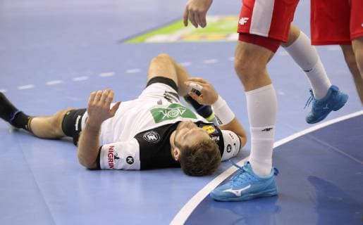 Photo skeptical face at Steffen Weinhold Germany Handball international in Rostock on Wed 12 12 2018 Germany Poland