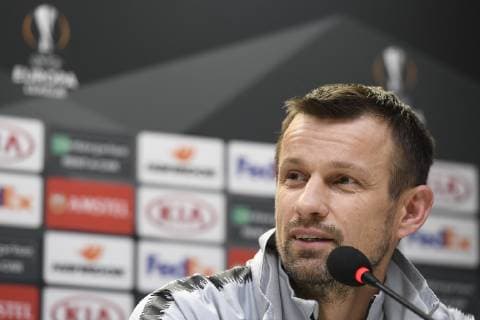Coach of Zenit Sergei Semak speaks during the press conference PK Pressekonferenz prior to the Football European League 6th round group C match: Slavia Praha - Zenit Petrohrad in Prague, Czech Republic, December 12, 2018. (CTKxPhoto OndrejxDeml) CTKPhotoP201812121028401  dml 008