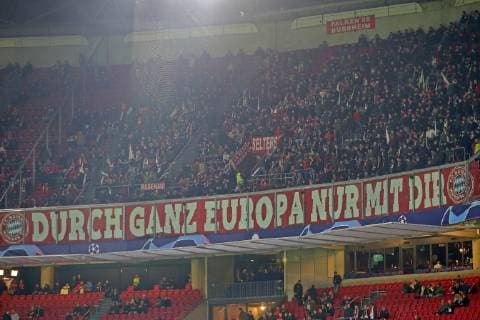 FC Bayern Fans Ajax Amsterdam vs. FC Bayern Munich Football Champions League Group Phase 12 12 2018 Ajax Amsterdam vs. FC Bayern Munich Football Champions League Group Phase 12 12 2018 Amsterdam Copyright: xLanger Eibner-Pressefotox EP_HLR