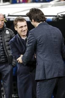 12th December 2018, Santiago Bernabeu, Madrid, Spain; UEFA Champions League football, Real Madrid versus CSKA Moscow; Gareth Bale (Real Madrid) Santiago Solari Coach of Real Madrid  ActionPlus12087165 ShotxforxPress