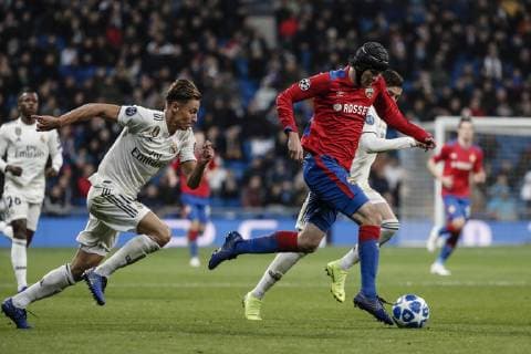 12th December 2018, Santiago Bernabeu, Madrid, Spain; UEFA Champions League football, Real Madrid versus CSKA Moscow; Mario Fernandes (CSK) in action  ActionPlus12087196 ShotxforxPress
