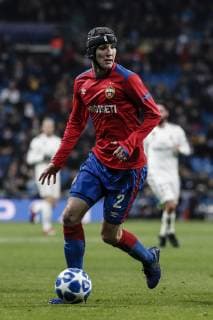 12th December 2018, Santiago Bernabeu, Madrid, Spain; UEFA Champions League football, Real Madrid versus CSKA Moscow; Mario Fernandes (CSK) in action  ActionPlus12087197 ShotxforxPress