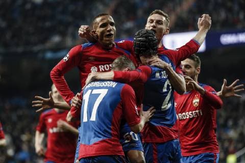 12th December 2018, Santiago Bernabeu, Madrid, Spain; UEFA Champions League football, Real Madrid versus CSKA Moscow; Arnor Sigurdsson (CSK) celebrates his goal which made it 0-3  ActionPlus12087201 ShotxforxPress