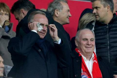 Chairman Karl Heinz Rummenigge FC Bayern Muenchen right President Uli Hoeness FC Bayern Muenchen Ajax Amsterdam vs. FC Bayern Muenchen Football Champions League Group Phase 12 12 2018 Ajax Amsterdam vs. FC Bayern Muenchen Football Champions League Group Phase 12 12 2018 Amsterdam Copyright: xLanger Eibner-Pressefotox EP_HLR