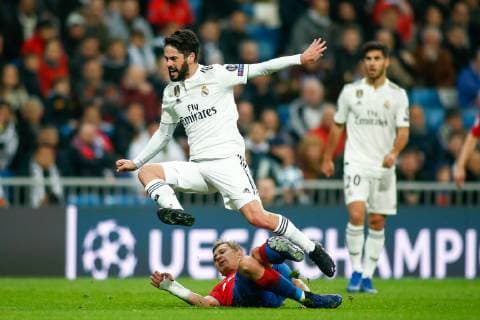 December 12, 2018 - Madrid, MADRID, SPAIN - Isco of Real Madrid during the UEFA Champions League football match played between Real Madrid and CSKA Moskova at Santiago Bernabeu stadium, Madrid, Spain, on December 12th, 2018. Soccer: Champions League - Real Madrid v CSKA Moskova - ZUMAa181 20181212_zaa_a181_072 Copyright: xAFP7x