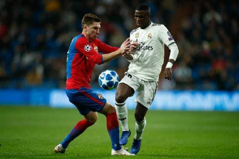 December 12, 2018 - Madrid, MADRID, SPAIN - Vinicius Junior of Real Madrid during the UEFA Champions League football match played between Real Madrid and CSKA Moskova at Santiago Bernabeu stadium, Madrid, Spain, on December 12th, 2018. Soccer: Champions League - Real Madrid v CSKA Moskova - ZUMAa181 20181212_zaa_a181_086 Copyright: xAFP7x