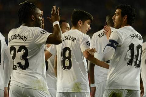 Soler goal of Valencia in action during the Uefa Champions League football match between Valencia and Manchester on december 12 at Mestalla stadium in Valencia Spain Foto Xisco Navarro Cordon Press  xXiscoxNavarrox xx