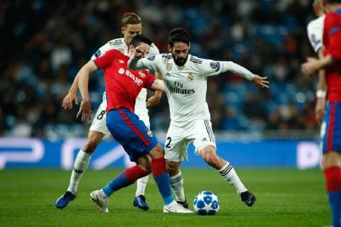 December 12, 2018 - Madrid, MADRID, SPAIN - Isco of Real Madrid during the UEFA Champions League football match played between Real Madrid and CSKA Moskova at Santiago Bernabeu stadium, Madrid, Spain, on December 12th, 2018. Soccer: Champions League - Real Madrid v CSKA Moskova - ZUMAa181 20181212_zaa_a181_104 Copyright: xAFP7x